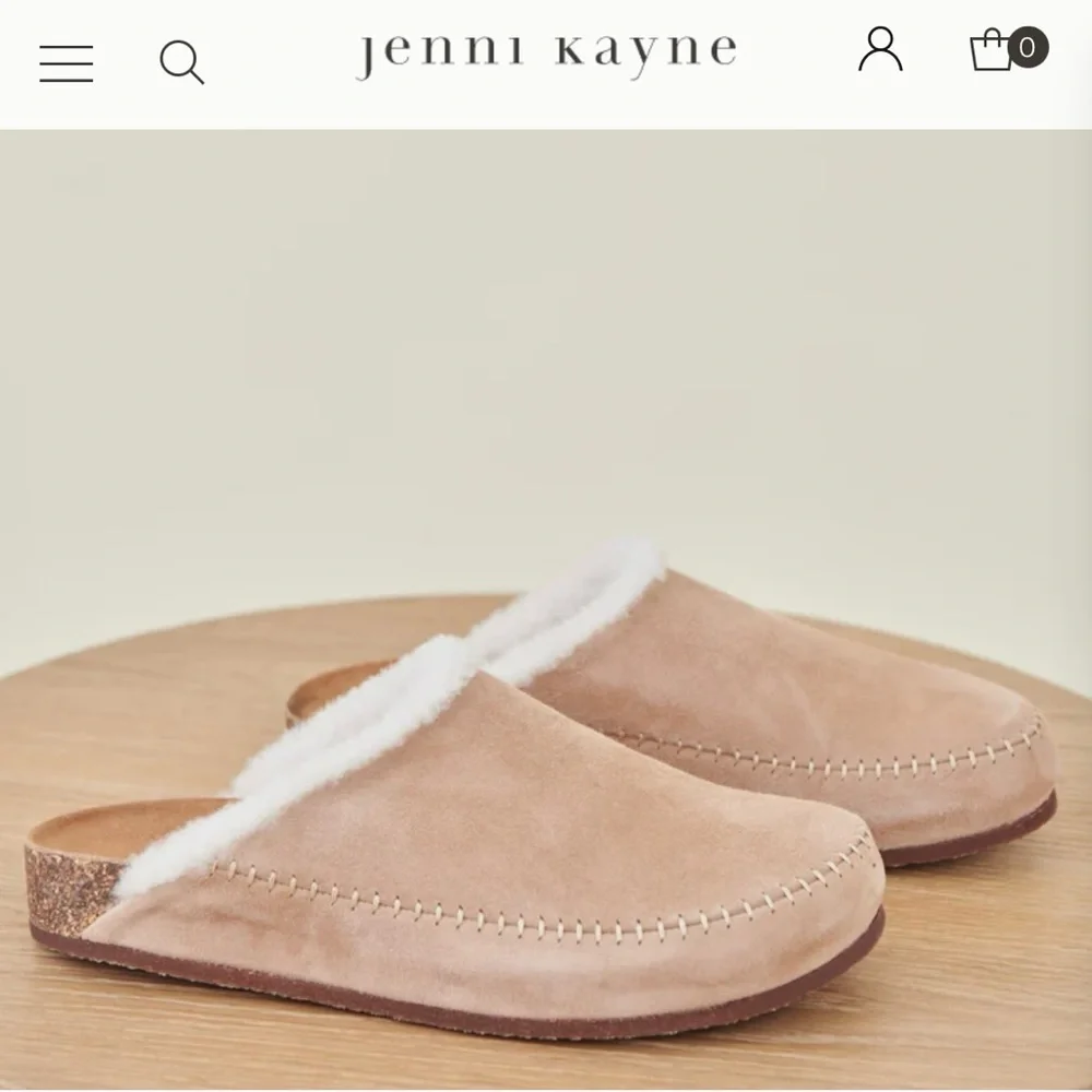 Jenni Kayne Shearling Lined Moc Clog Natural color size 39 - Picture 4 of 5